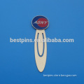 custom metal gold soft enamel logo bookmark wholesale